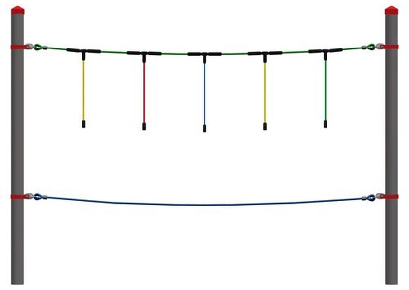 Corde d’équilibre Dillenburg, pour poteaux acier