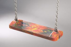 Safety swing seat, Multicoloured, with 2.00 m long chains
