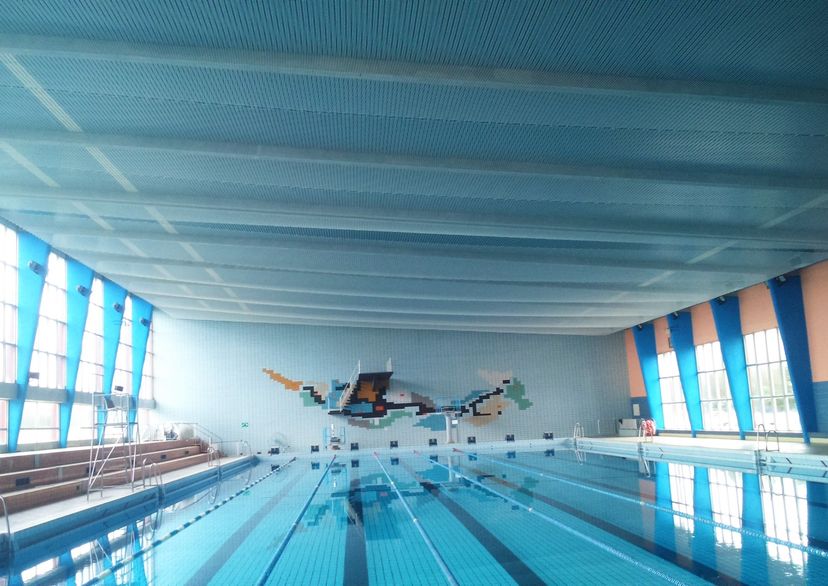 Filet sous plafond - piscine