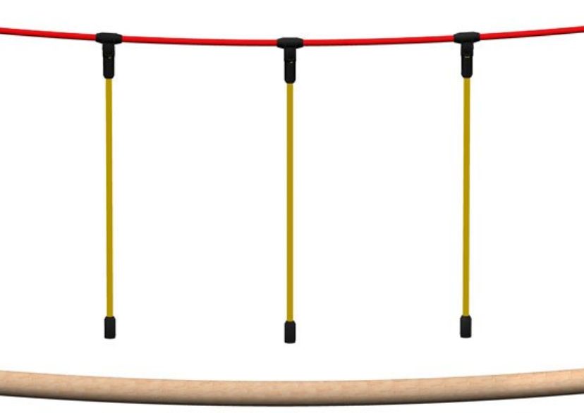 Corde d'équilibre Vario, pour poteaux robinier