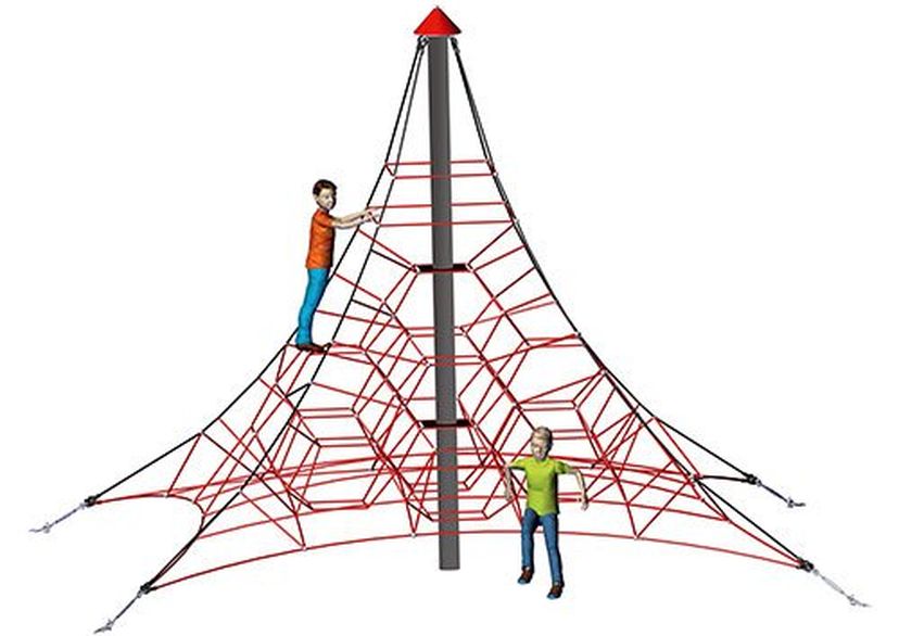 Pyramide, SPIDER 4, araignée, jeu, cordage