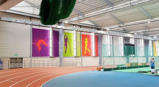 Filet de lancer Indoor coulissant sur rails