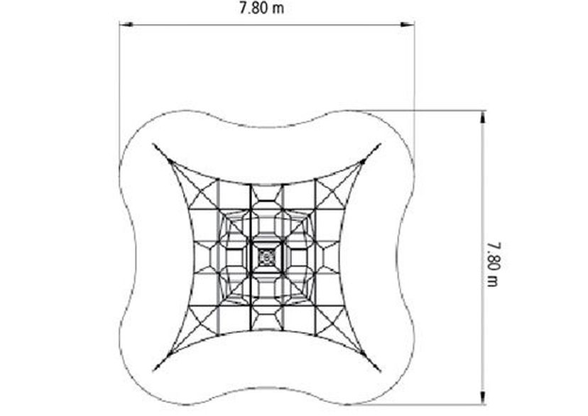 Pyramide, SPIDER 4, araignée, jeu, cordage