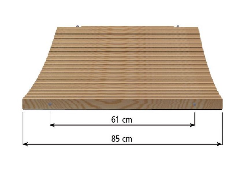 Passerelle à lattes de bois, largeur utile 75 cm