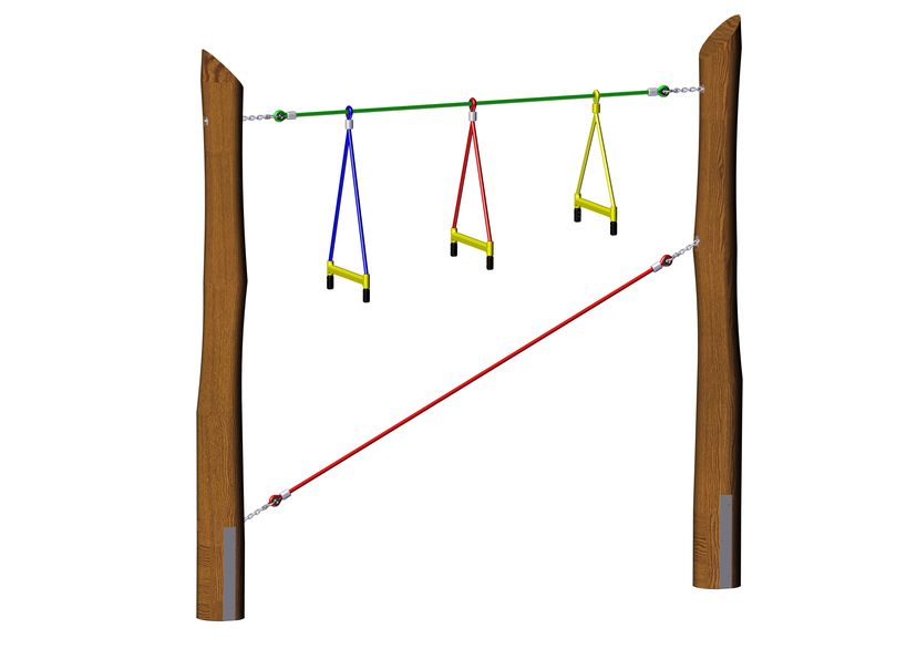 Etriers suspendus Vario, pour poteaux robinier