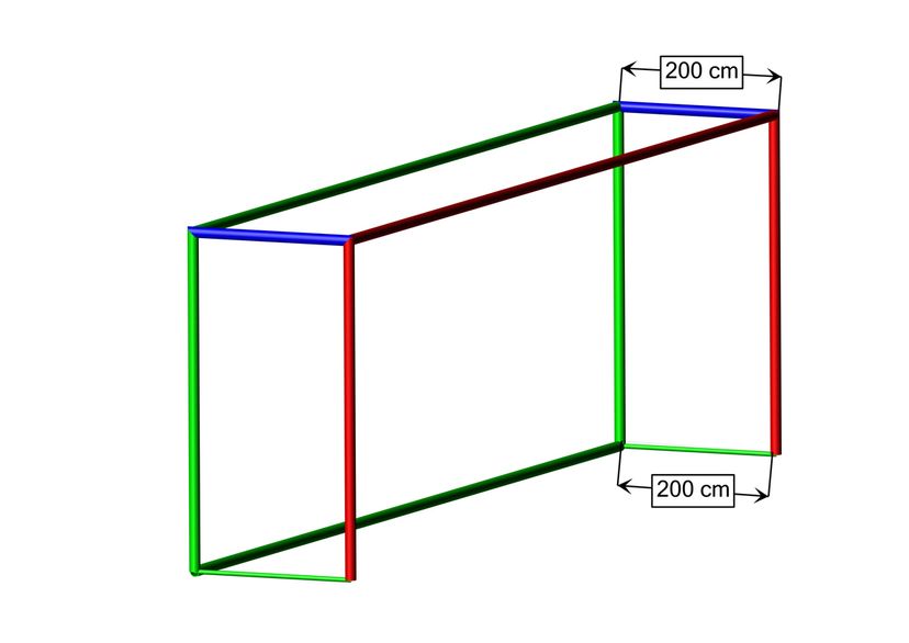 Schéma filets de buts  2.00/2.00 m