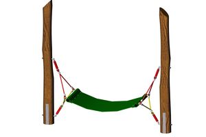 Hamac Vario, pour poteaux robinier
