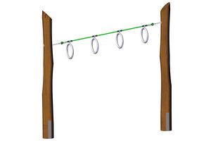 Anneaux de suspension Vario, pour poteaux robinier
