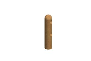 End bollard with 2 drill-holes