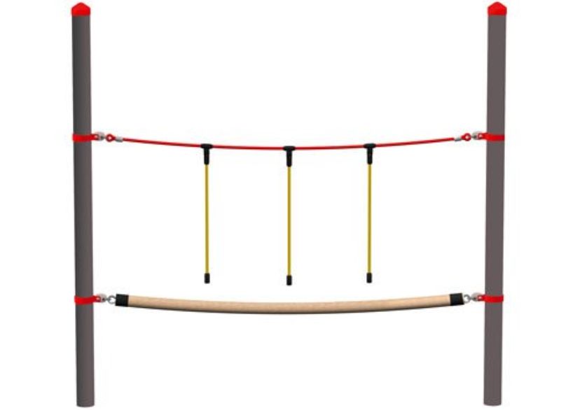 Corde d'équilibre Vario, pour poteaux robinier