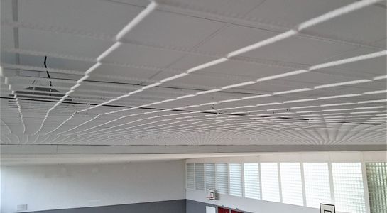 Filet sous plafond - gymnase