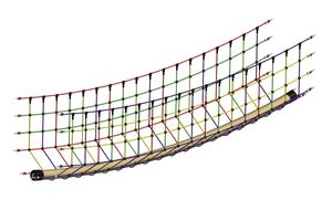 Pont en V avec corde centrale 160 mm